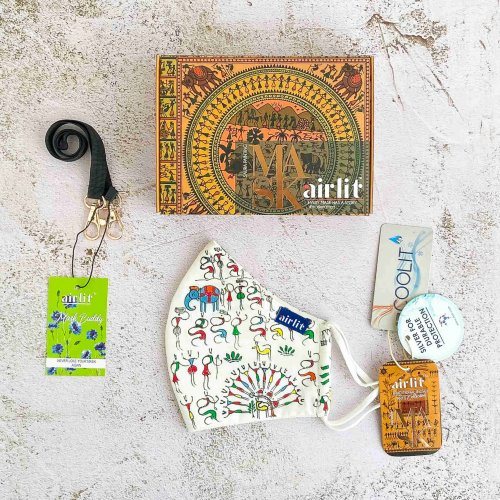 the-raja-parba-saura-art-hand-painted-reusable-mask-festive-gift-box-packaging-pack-of-1-508