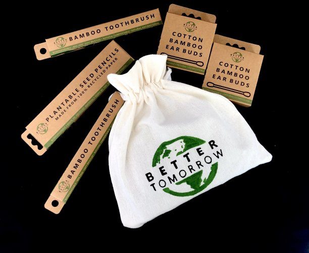 baby-steps-for-a-better-tomorrow-special-hamper-four-bamboo-toothbrushes-two-packs-of-cotton-bamboo-earbuds-and-one-pack-of-plantable-seed-pencils-with-a-reusable-cloth-pouch-1761