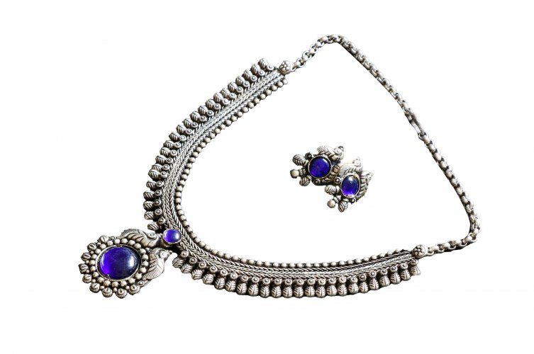 advaita-handicrafts-stone-german-silver-necklace-set-blue-stone-6757