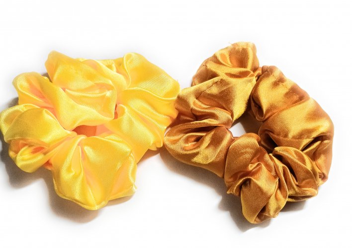 debnath-traders-yellow-and-mustard-yellow-plain-satin-scrunchies-10193