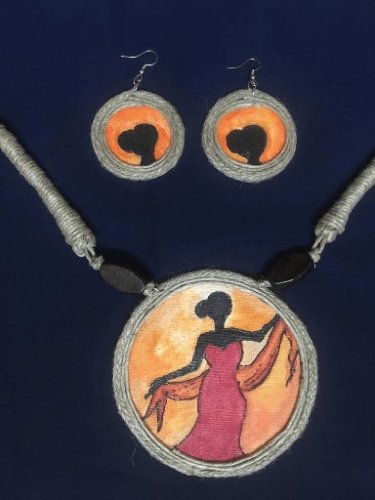 morning-glory-with-women-shadow-neckpiece-with-earrings-set-10207