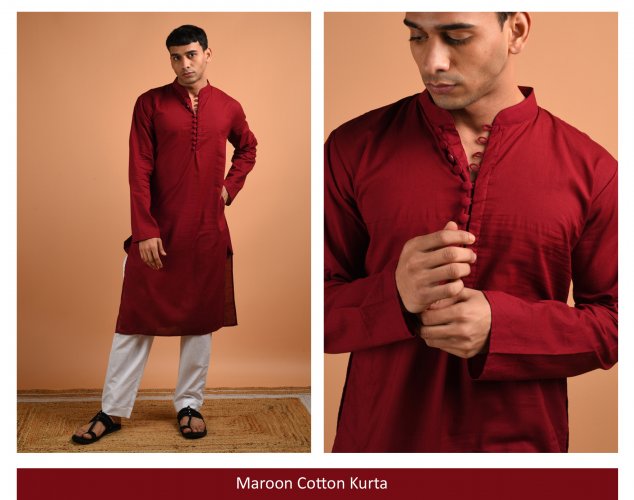 maroon-cotton-kurta-10765